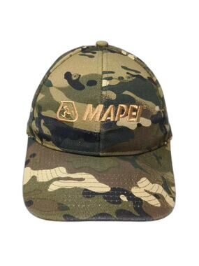 Mapei Camo Baseball Cap Green Gold One Size Adjustable Embroidered Strapback Hat